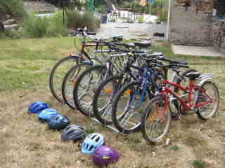 Bikes and helmets